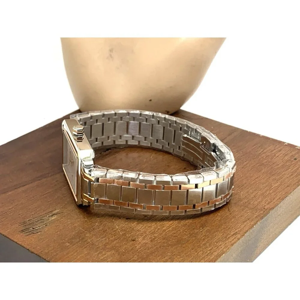 Balmain Women's Watch B43883326 Swiss Quartz Rose Gold Silver Steel Tank 25mm